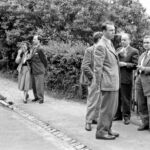 Kapellet skovtur ca. 1946 Else Marie Bruun, violin. -758-, Julius Koppel, violin, koncertmester -755-,Kurt Pedersen, trompet -774-, Georg Wilkenschildt, basun -771-, Preben Rasmussen, fløjte -791-.